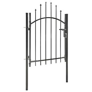 vidaXL Cancello da Giardino Woerden in Acciaio 1x1 m Nero