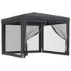 vidaXL Tenda per Feste con 4 Pareti in Rete Antracite 3x3 m in HDPE