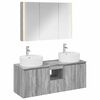 vidaXL Set di Armadi da Bagno 4 pcs Sonoma grigio Legno ingegnerizzato