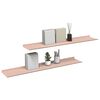 vidaXL Mensola sospesa 2 pcs Rosa 100 x 18 x 2,5 cm Acciaio