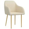 vidaXL Sedie da Pranzo 6 pz Crema in Velluto