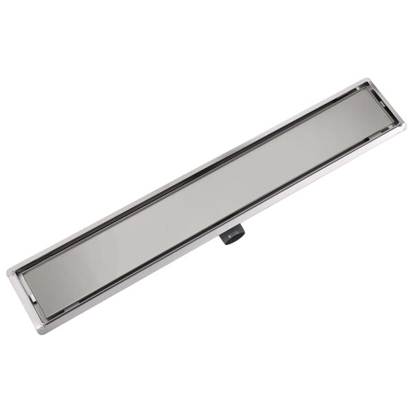 vidaXL Canaletta di Drenaggio Lineare per Doccia 830x140 mm Acciaio Inox
