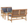 vidaXL Set Divano da Giardino 3 pcs Naturale Legno di teak solido