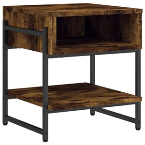vidaXL Tavolino da Salotto Rovere Fumo 40x40x45 cm Legno Multistrato