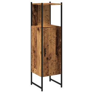 vidaXL Armadietto Bagno Legno Antico 33x33x120,5 cm Legno Multistrato