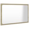 vidaXL Specchio da Bagno Rovere Sonoma 60x1,5x37 cm Legno Multistrato