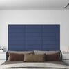 vidaXL Pannelli Murali 12 pz Blu 60x15 cm Tessuto 1,08 m²