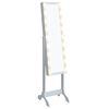 vidaXL Specchio Autoportante con LED Bianco 34x37x146 cm