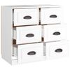 vidaXL Credenza Bianco Lucido 70x35,5x67,5 cm in Legno Multistrato