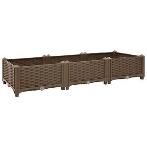 vidaXL Fioriera Rialzata 120x40x23 cm in Polipropilene