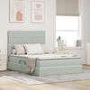 vidaXL Letto con contenitore e materasso Grigio chiaro 140 x 200 cm