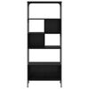 vidaXL Libreria Rovere Nero 76 x 33 x 188,5 cm Legno multistrato
