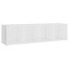 vidaXL Mobile Porta TV Bianco 142,5x35x36,5 cm in Legno Multistrato
