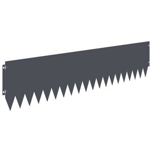 vidaXL Bordura per Prato 10 pcs 103 x 25 cm Acciaio Antracite