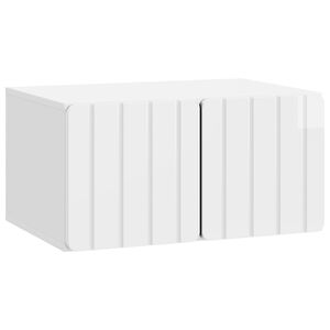vidaXL Mobile Porta TV da Muro Bianco Lucido 59,5 x 41 x 30 cm