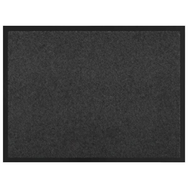 vidaXL Tappetino Antracite 60 x 40 x 1.2 cm Tessuto Teddy