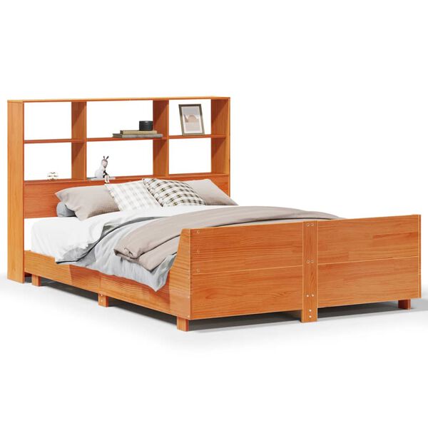 vidaXL Letto senza Materasso Marrone Cera 120x190 cm in Legno di Pino