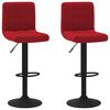 vidaXL Sgabelli da Bar 2 pz Rosso Vino in Velluto