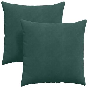 vidaXL Cuscini da Divano 2 pcs Verde Scuro 60 x 60 cm Tessuto in Cords
