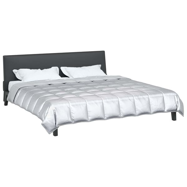 vidaXL Piumone Completo Annuale Argento 240 x 260 cm Satin e Micropile