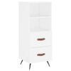vidaXL Credenza Bianca 34,5x34x90 cm in Legno Multistrato