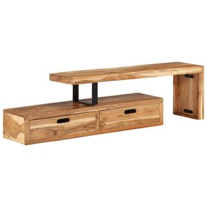 vidaXL Mobile TV (118-200)x30x40 cm in legno massello di acacia