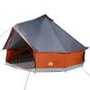vidaXL Tenda Familiare Tipi 12 Persone Grigia e Arancione Impermeabile