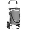 vidaXL Carrello della spesa Grigio 47 x 39 x 100,5 cm Tessuto Oxford