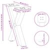 vidaXL Gambe per Tavolino da Caff&egrave; a Forma di X 2 pz Bianche 37x(30-31) cm Acciaio