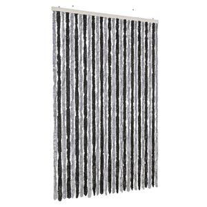 vidaXL Tenda Antimosche Grigia e Nera 118x220 cm in Ciniglia