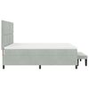 vidaXL Letto a molle con materasso Grigio chiaro 180 x 200 cm Velluto