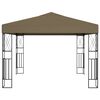 vidaXL Gazebo 3x3 m Grigio Talpa in Tessuto