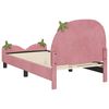 vidaXL Struttura letto bambini con testata Rosa 80 x 160 cm Velluto