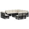 vidaXL Set Divano da Giardino 12 pz Nero polyrattan
