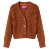 Cardigan da Bambina Lavorato a Mano Cognac 104