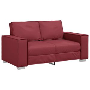 vidaXL Divano a due posti Rosso Vino 160 cm Pelle Sintetica