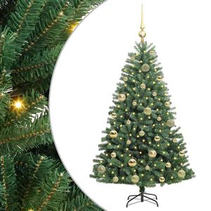 vidaXL Albero di Natale Artificiale con Rami Pieghevoli Verde 120 cm