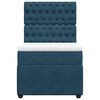 vidaXL Giroletto a Molle con Materasso Blu Scuro 90x190 cm in Velluto
