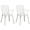vidaXL Sedie da Giardino 2 pz in Alluminio Pressofuso Bianco