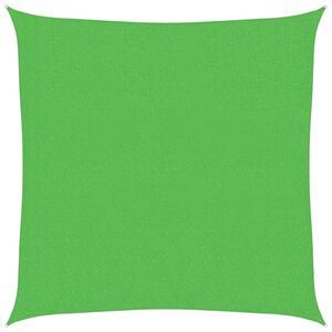 vidaXL Vela Parasole 160 g/m&sup2; Verde Chiaro 2,5x2,5 m in HDPE