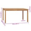 vidaXL Tavolo da Pranzo da Giardino 140x80x77 cm in Massello di Teak