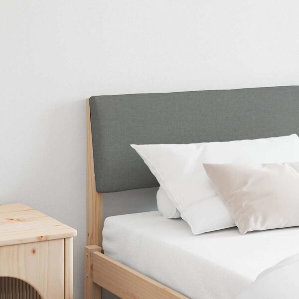 vidaXL Testiera imbottita Grigio scuro 200 cm Pino massello