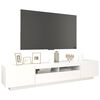 vidaXL Mobile Porta TV con Luci LED Bianco 200x35x40 cm