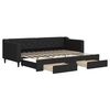 vidaXL Divano Letto Estraibile con Cassetti Nero 80x200 cm in Tessuto