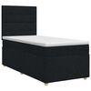 vidaXL Letto box spring con materasso Nero 90 x 200 cm Tessuto