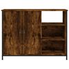 vidaXL Credenza Rovere Fumo 100x33x75 cm in Legno Multistrato