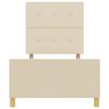 vidaXL Struttura del letto con testiera Crema 90 x 190 cm Tessuto