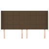 vidaXL Testiera ad Orecchio Marrone Scuro 163x16x118/128 cm in Tessuto