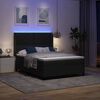 vidaXL Letto con Box Springs LED e Materasso Nero 160 x 200 cm Velluto