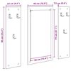 vidaXL Appendiabiti a muro con specchio rovere sonoma 96 x 1.5 x 90 cm